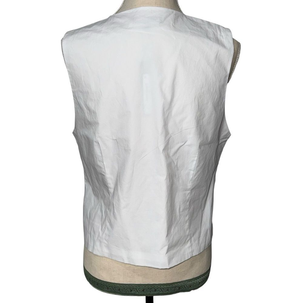 NWT Steve Madden Solid White Tie-Front Sleeveless Camisole V Neck Cotton size L - Picture 8 of 11